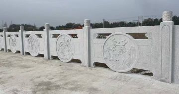 肇庆芝麻白河道栏杆 石材栏杆