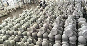 肇庆芝麻白圆球 石球 挡车球