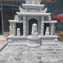 肇庆芝麻白中国黑石材套墓 花岗岩墓碑