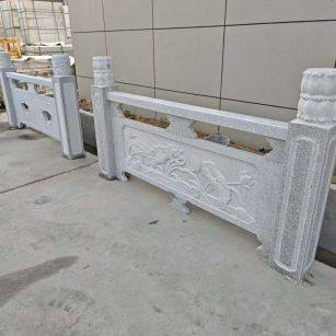 肇庆芝麻白河道栏杆 石材栏杆