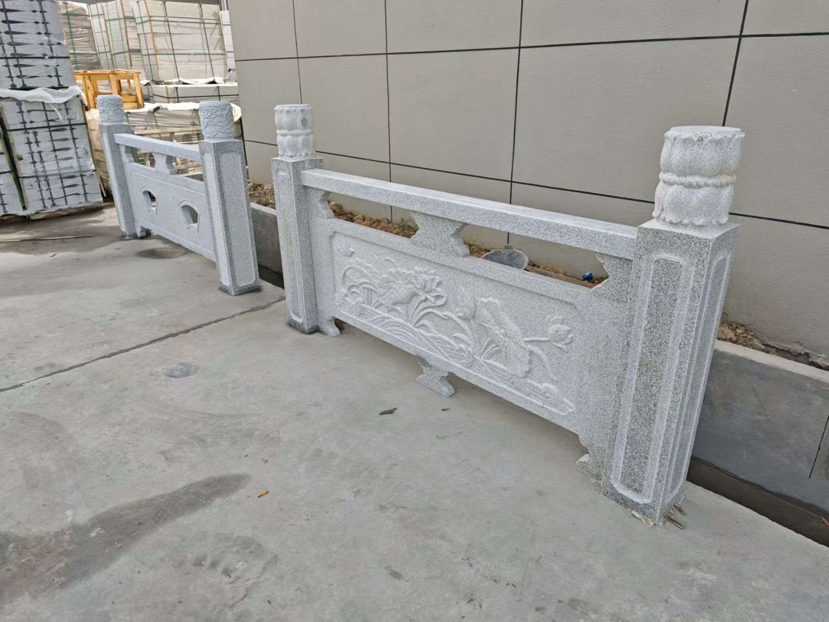 肇庆芝麻白河道栏杆 石材栏杆