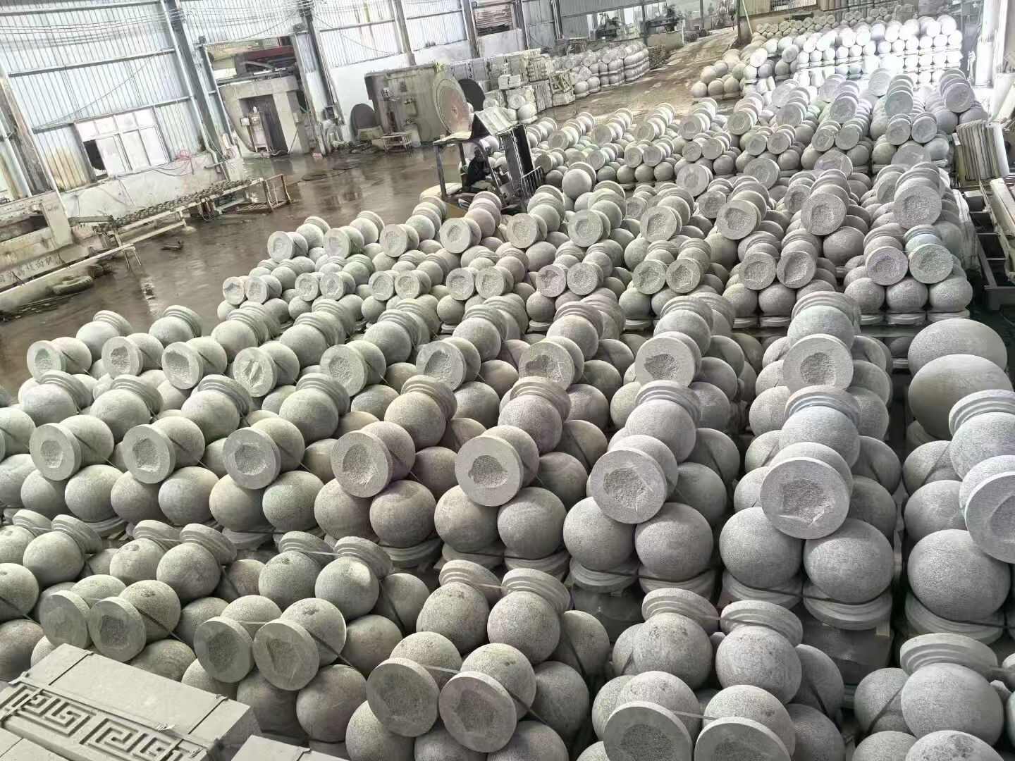 肇庆芝麻白圆球 石球 挡车球